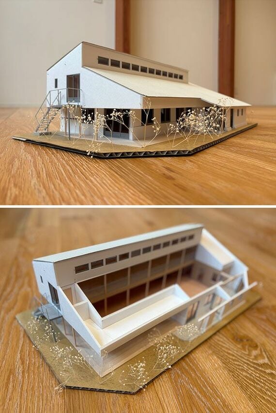 あきる野モンテッソーリスクールの建築模型