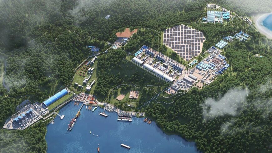 CATLはインドネシア初の循環型サプライチェーンを構築する。写真はニッケル精錬、電池材料製造、廃電池リサイクルを行う拠点の完成予想図（同社ウェブサイトより）