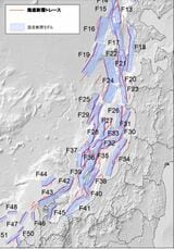 国土交通省が2014年に発表した「日本海における大規模地震に関する調査検討会報告書」に掲載された津波断層モデルの位置図。能登半島沖にも断層モデルが設定されている（出所：国土交通省「日本海における大規模地震に関する調査検討会報告書・図表集）