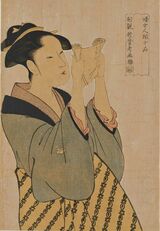 婦女人相十品・手紙を読む女