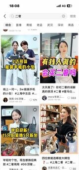 中国の人気SNSでレッド（小紅書）で「二贅」を検索すると、さまざまな関連投稿が出てくる（写真：筆者提供）