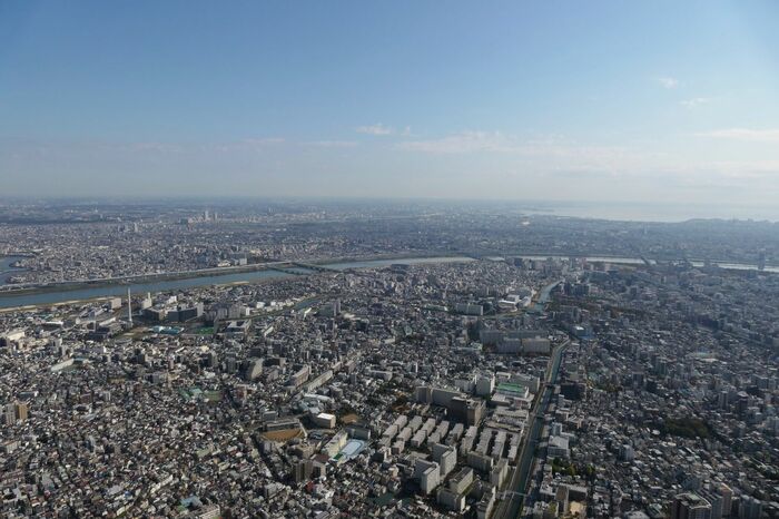 スカイツリーから見た千葉方面