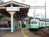 内部線と八王子線が分岐する日永駅（撮影：南正時）