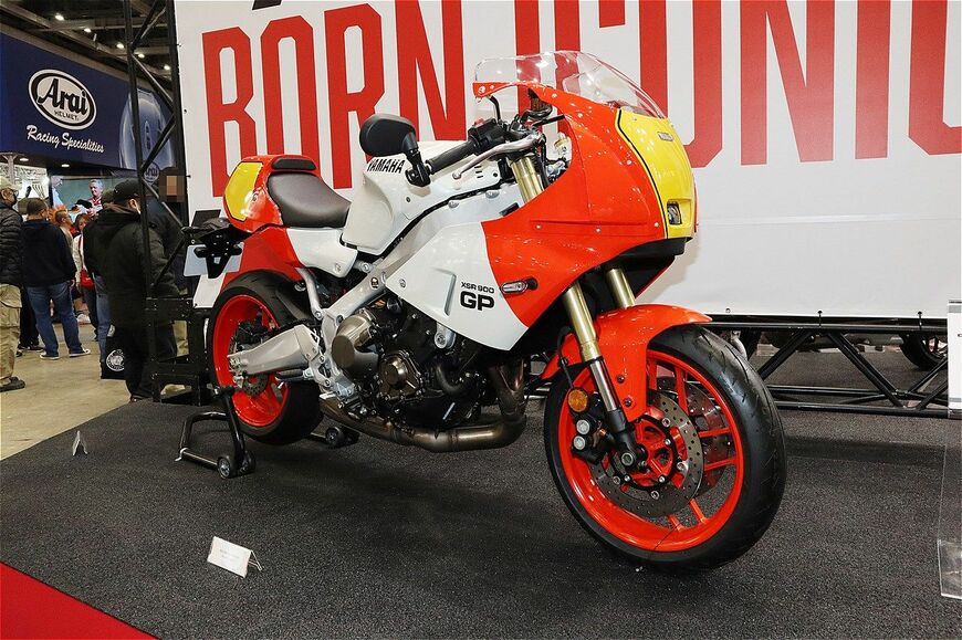 ヤマハの新型「XSR900GP」（筆者撮影）