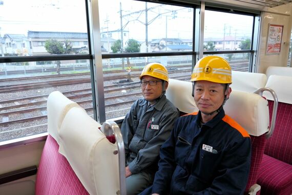 山陽電気鉄道 技術部田中氏 車両区長飯塚氏