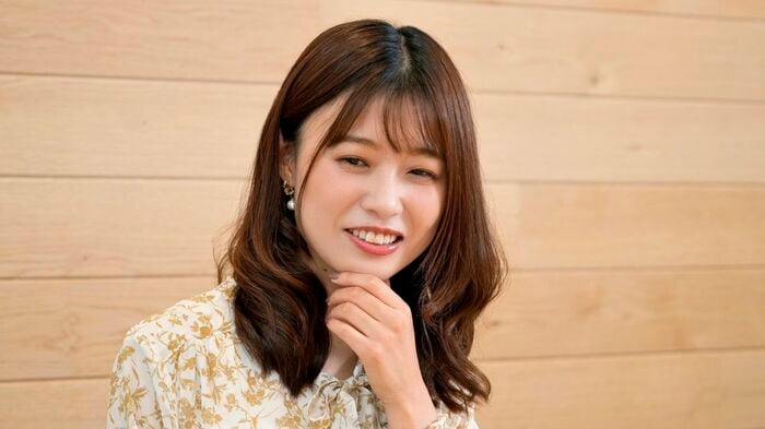 インタビュー時の西澤由夏アナ