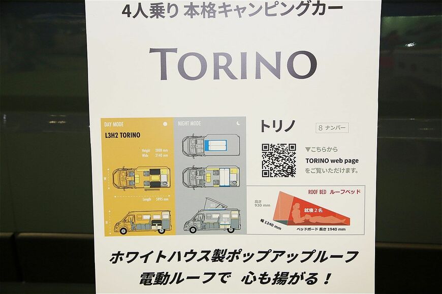 ホワイトハウスキャンパー「トリノ」（筆者撮影）