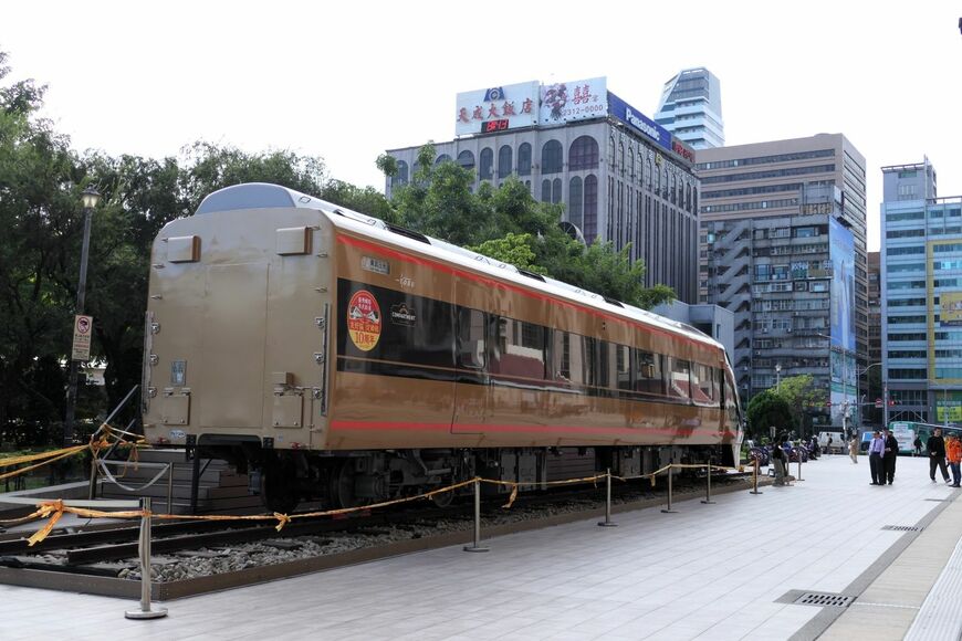 一夜明けた台北駅前（記者撮影）