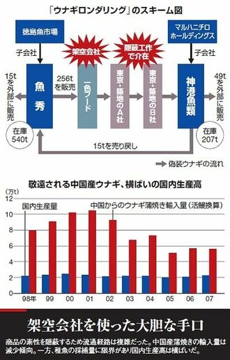 マルハニチロ子会社も関与−−国産ウナギ偽装と水産業界の「闇」