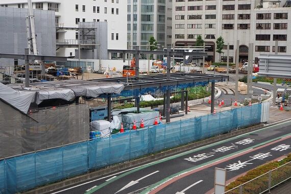 工事中のLRT宇都宮駅停留場