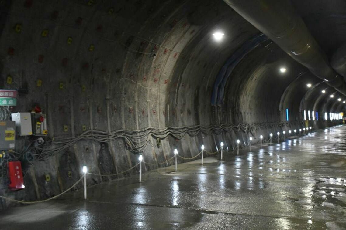 2022年9月2日のトンネル公開。坑内はかなり明るい