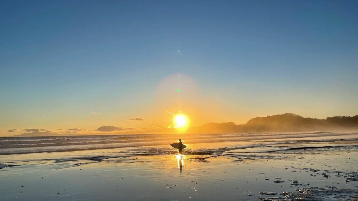 材木座海岸の夕日
