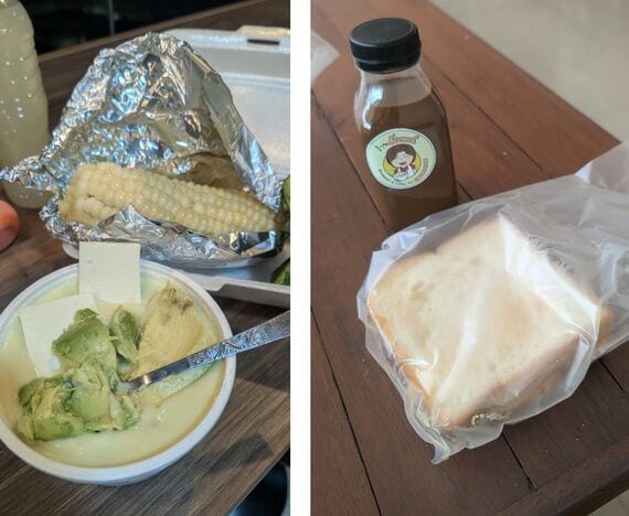 デリバリーで頼んだ食事