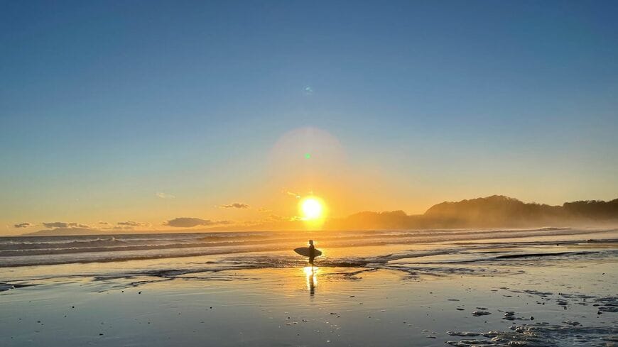 材木座海岸の夕日