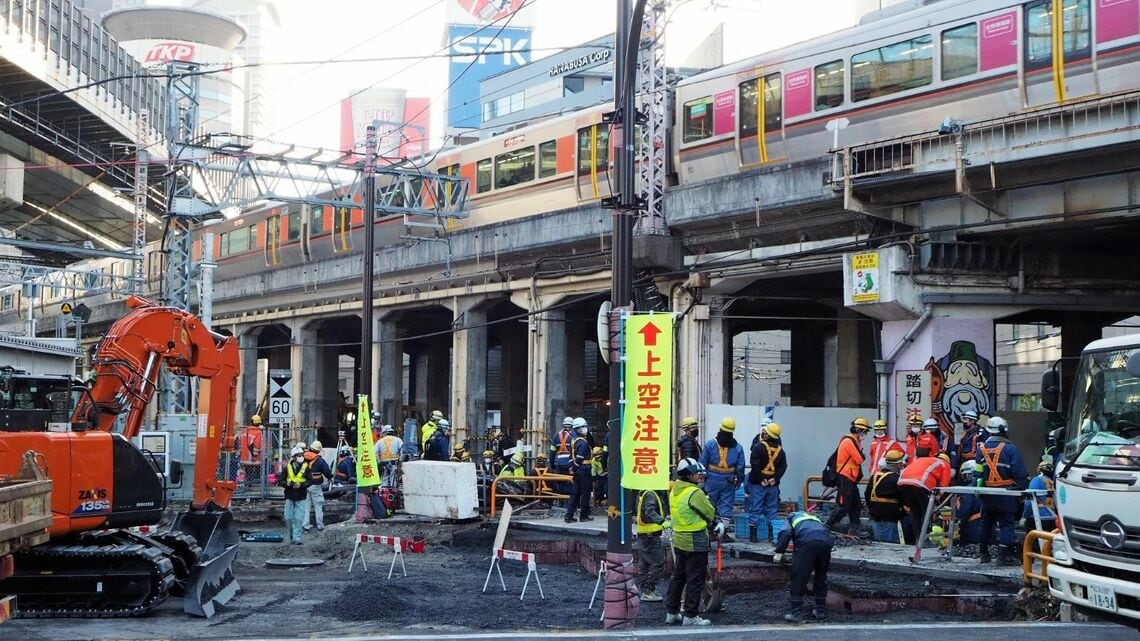 JR福島駅付近の線路切り替え