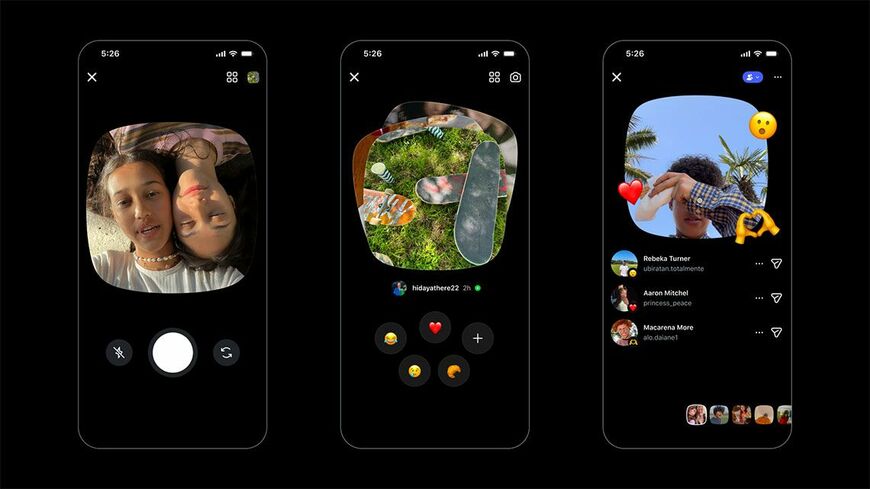Instagramの新機能、また単独アプリで利用できる「Instants（インスタント）」（出所：Meta）