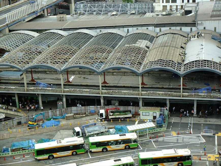 解体が始まった東横線渋谷駅＝2013年（撮影：南正時）