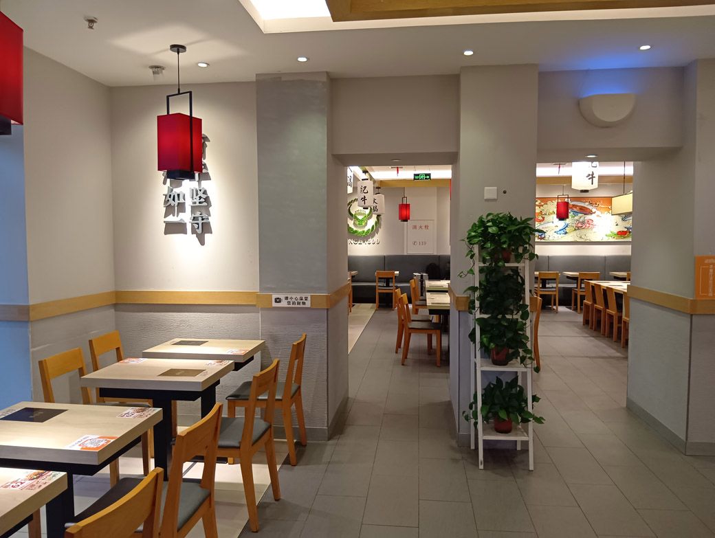 中国の吉野家 店内の様子