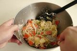 じゃがいもをつぶして食感を調整