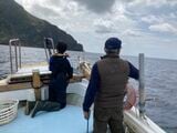 悪石島で漁の手伝いをする音君（画像提供：片野田隆紀）