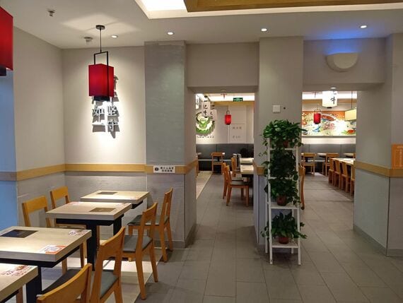 中国の吉野家 店内の様子