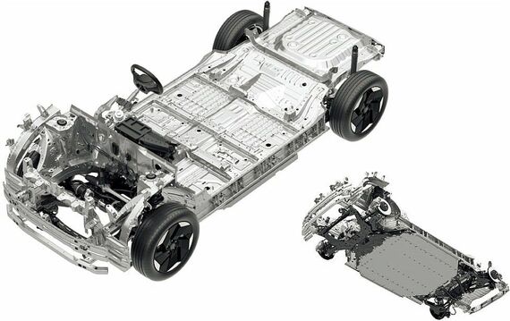 BEV専用に新開発したプラットフォーム「HEARTECT-e」