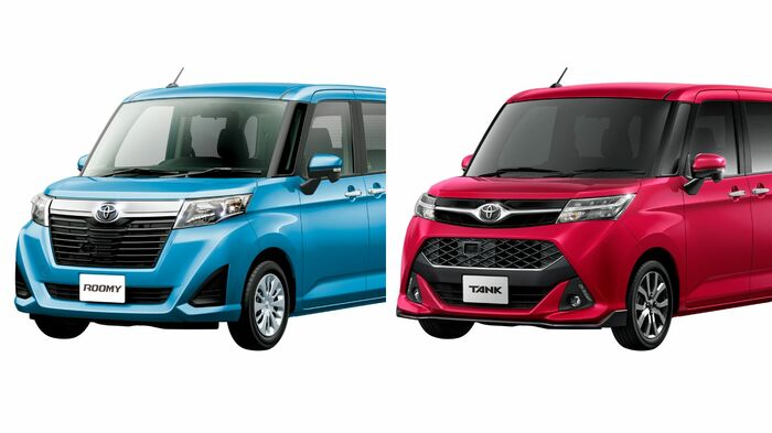 タンク（右）は廃止されルーミーに一本化