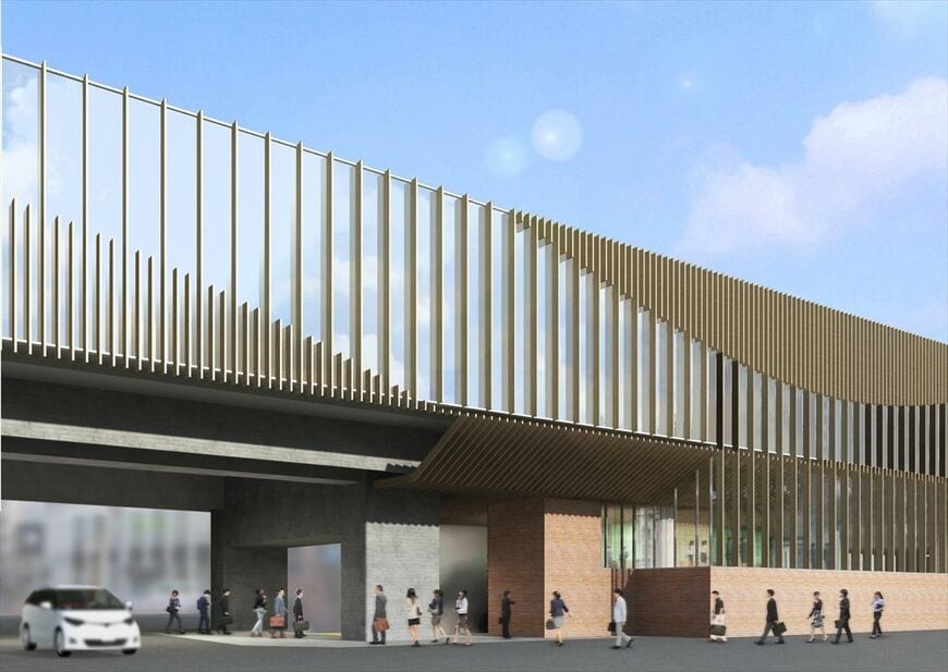 高架化後の代田橋駅外観イメージ（画像提供：京王電鉄）