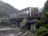 橋の上にある土讃線の北川駅