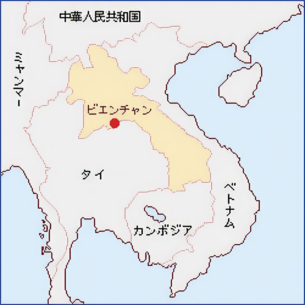 ラオスの地図