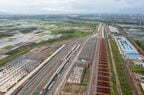 上空から見たテガルアール車両基地