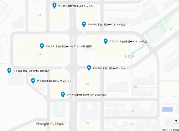 マイカル本牧各棟の位置関係と現在の用途