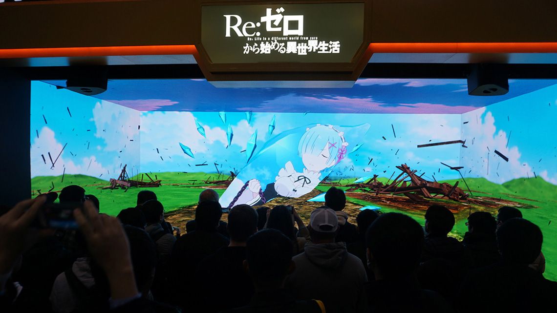アニメのイベントでの『Re：ゼロから始める異世界生活』のブース