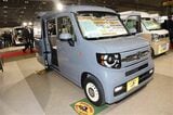東京オートサロン2026に出展されていた、N-VANをベースにした新型の軽キャンパー「ピッコロスマイル」（写真：筆者撮影）