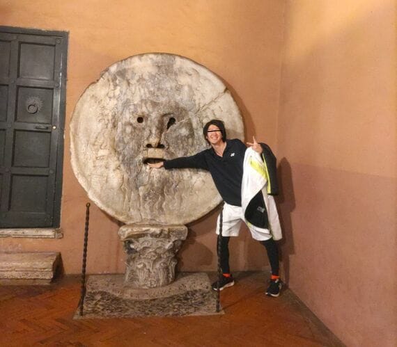 お気に入りのユニとパンツを着ている筆者