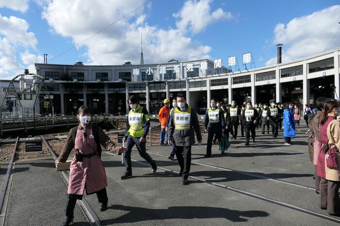 京都鉄道博物館の帰宅困難者対策訓練