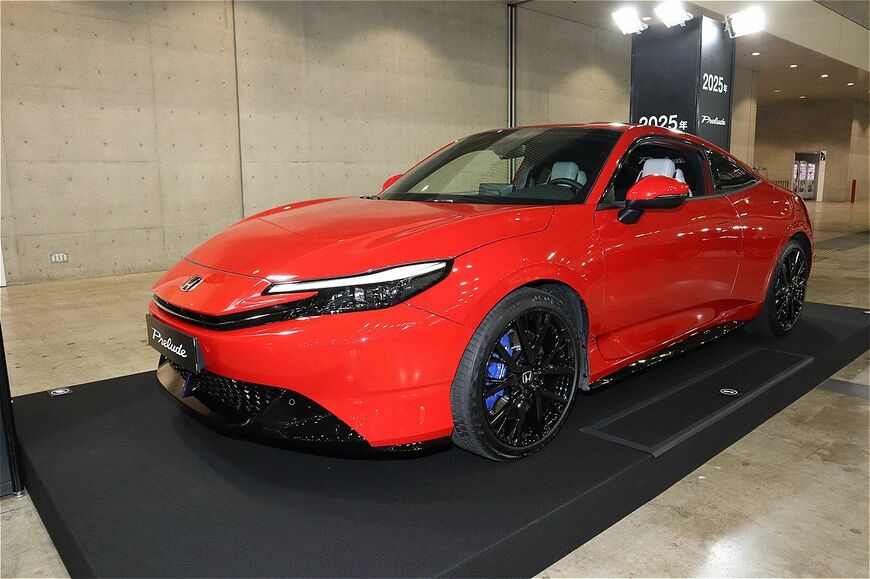 2025年秋発売予定のホンダ新型「プレリュード」（筆者撮影）