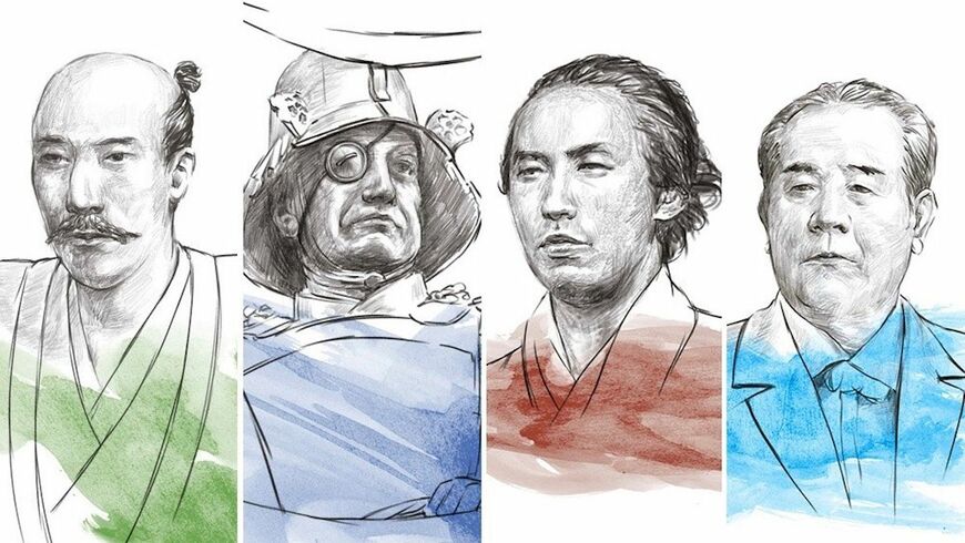戦国時代や明治期など、大きな変革期の日本で活躍した偉人たちに学べること（イラスト：ゴトウイサク）