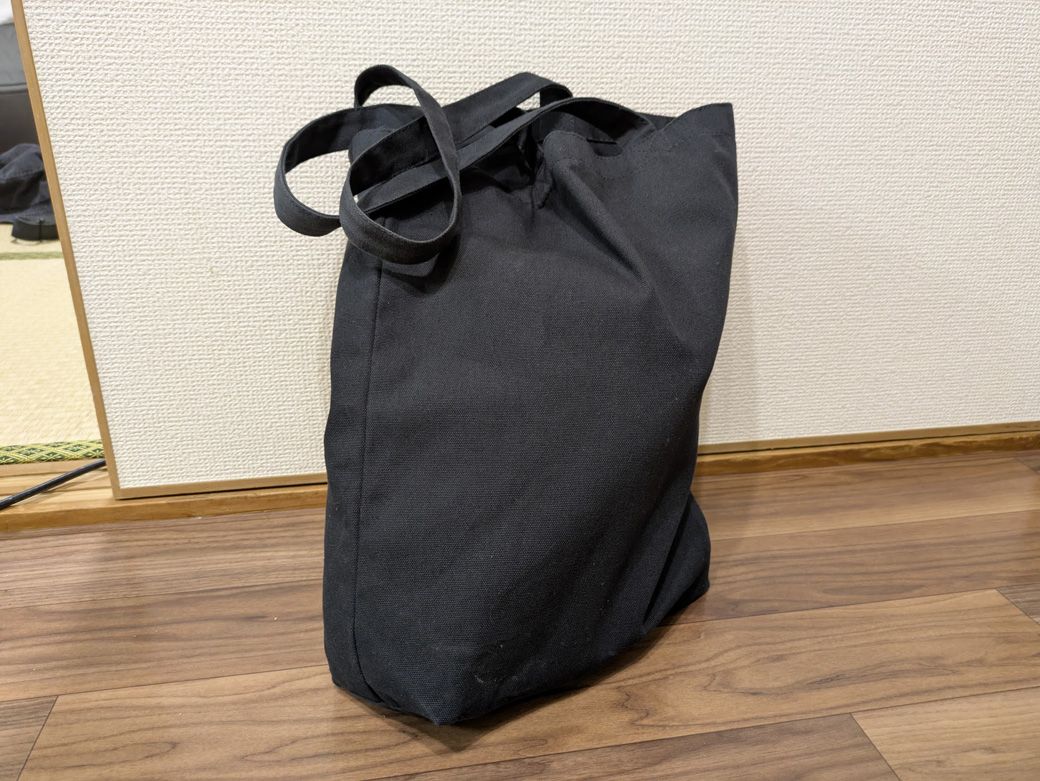 タイミーに行くときのバッグ（著者撮影） 