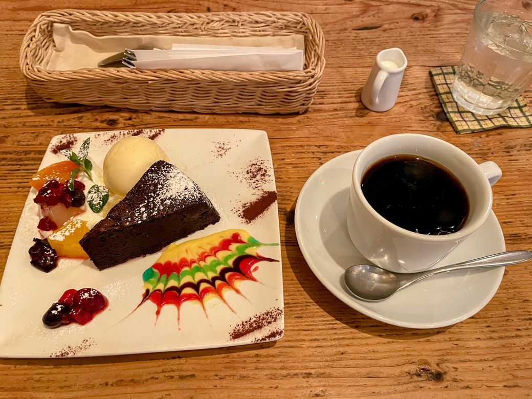 ガトーショコラとコーヒー