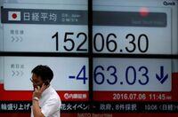 一時1ドル100円台､日経平均500円超安に 伊大手銀行の不良債権問題への警戒感