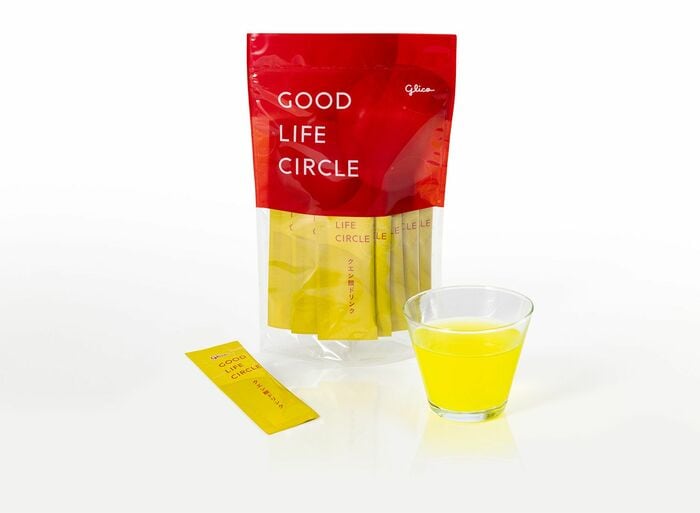 袋に内包された非売品のクエン酸ドリンク（オンラインプログラム用）