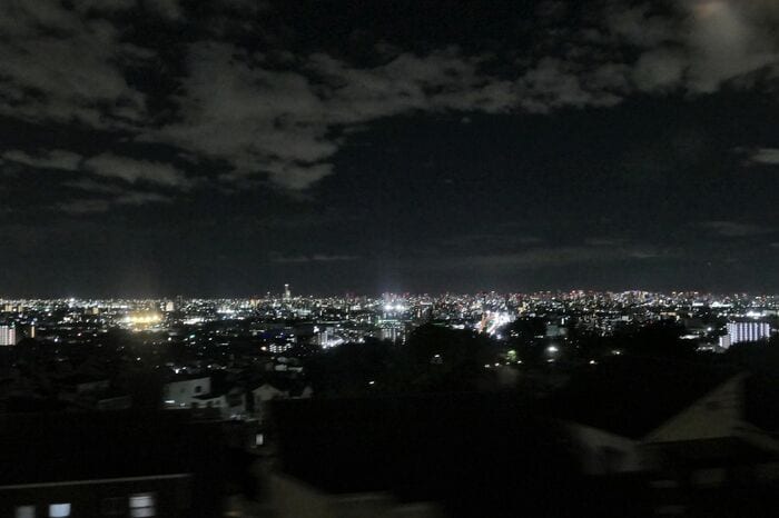 「あをによし」からみた夜景