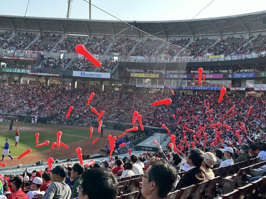 ジェット風船が再開されたマツダスタジアム（写真：筆者撮影）