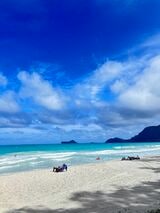 米空軍の敷地内にあり週末のみ一般開放されるべロウズビーチ。美しいが空いている穴場だ（筆者撮影）