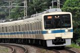 西武鉄道が導入する小田急電鉄の8000形（記者撮影）