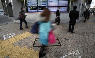 前場の日経平均は764円安､海外勢が売り