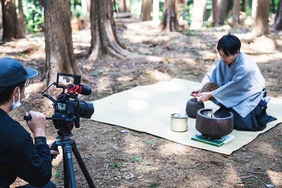 展示イベントに向けた撮影シーン