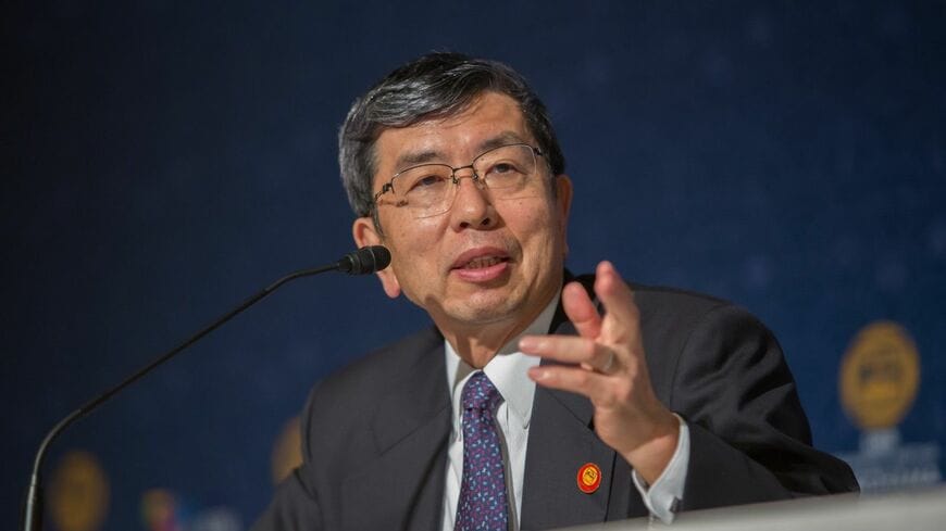 アジア開発銀行総裁として、2017年のADB横浜総会で発言する中尾武彦氏。国際金融や開発援助の世界を熟知する同氏に、日本の国際協力やアジアとの向き合い方について話を訊いた（写真：ADB）