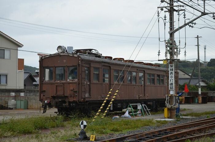 下関総合車両所で保管されているクモハ11